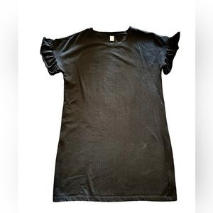 OLD NAVY Black Ruffle Sleeve Dress Size Medium